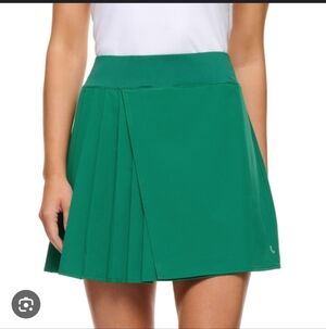 Lole Green Asymmetrical Pleated Skort Large